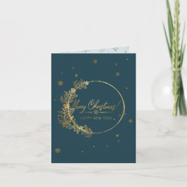 Tarjeta Golden Merry Christmas