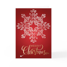 Golden Merry Christmas Snowflake