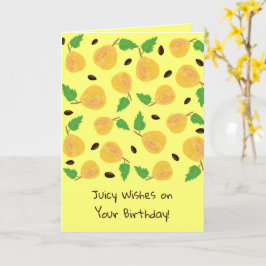 Tarjeta Golden Pears Collection Yellow Bright Birthday