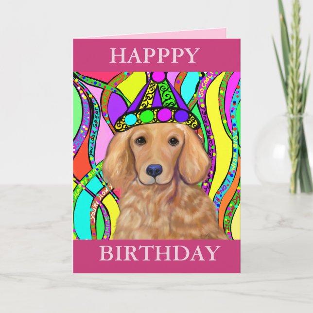 Tarjeta Golden Retriever (Anverso)