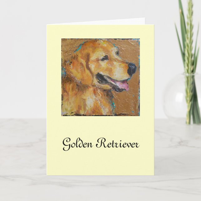 Tarjeta Golden retriever (Anverso)