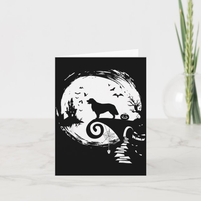 Tarjeta Golden Retriever And Moon Halloween Costume Dog Lo (Anverso)