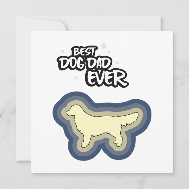 Tarjeta Golden Retriever Blue Best Dog Dad Nunca Te Lo Tra (Anverso)