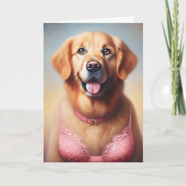 Tarjeta Golden Retriever Breast Cancer Survivor Gracias (Anverso)