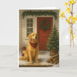Tarjeta Golden Retriever Christmas Card
