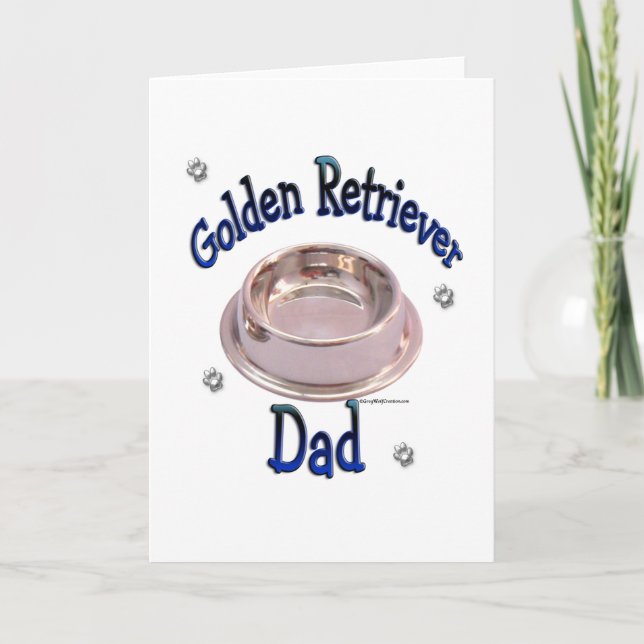 Tarjeta Golden Retriever Dad (Anverso)