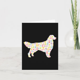 Tarjeta Golden Retriever Easter Bunny Dog Silhouette