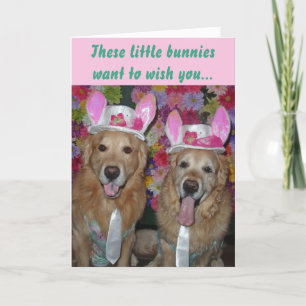 Tarjeta Golden Retriever Eggs-tra Special Easter