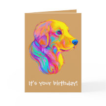Golden retriever en feliz cumpleaños de los