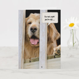 Tarjeta Golden Retriever envejeciendo
