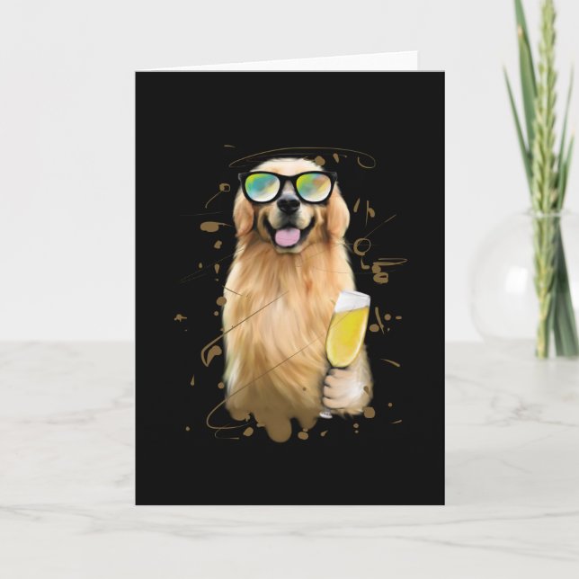 Tarjeta Golden Retriever Funny Dog Gifts Love (Anverso)