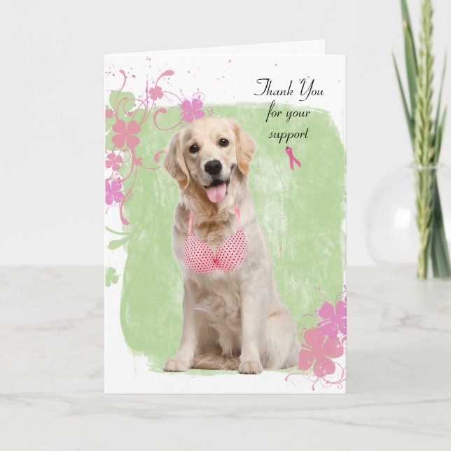 Tarjeta Golden Retriever Gracias (Anverso)