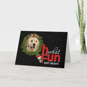 Tarjeta Golden Retriever In Navidades Wreath
