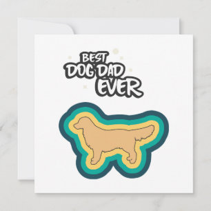 Tarjeta Golden Retriever Mejor Papá Perro de Todos los Tie