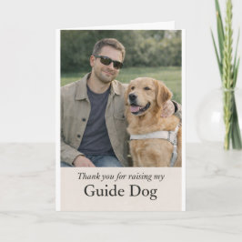 Tarjeta Golden Retriever Puppy Raiser Thank You