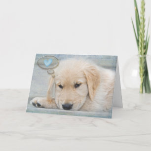 Tarjeta Golden Retriever Puppy Thight