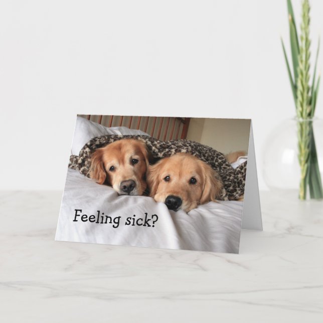 Tarjeta Golden Retriever se pone bien pronto con la tarjet (Anverso)