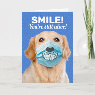 Tarjeta Golden Retriever SMILE aún estás vivo