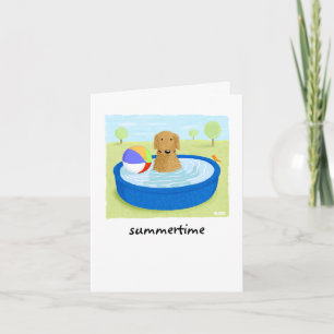 Tarjeta Golden retriever "verano "