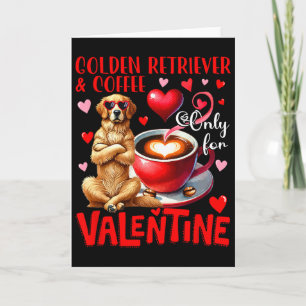 Tarjeta Golden Retriever y café solo para broma del día de