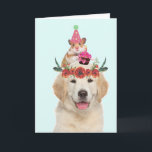 Tarjeta Golden Retriever Y Friend Cute Cumpleaños<br><div class="desc">¡Envíe un divertido saludo de cumpleaños con este feliz dorado y lindo amigo! Personalice los mensajes dentro y disfrute. ¡Gracias por buscar! Gráficos e imágenes con licencia. Imágenes de dominio público.</div>