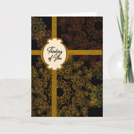 Tarjeta Golden Snowflakes Encouragement Thinking of You