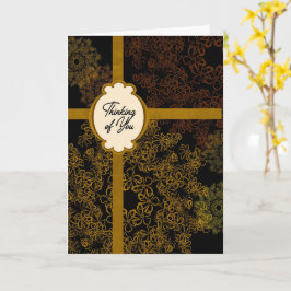 Tarjeta Golden Snowflakes Encouragement Thinking of You