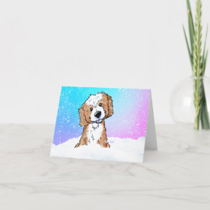 Tarjeta Goldendoodle albaricoque 