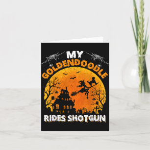 Tarjeta Goldendoodle Cabalga Disparo Goldendoodle Perro Ha