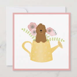 Tarjeta Goldendoodle En El Agua