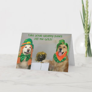 Tarjeta Goldens con el oro para el día de St Patrick