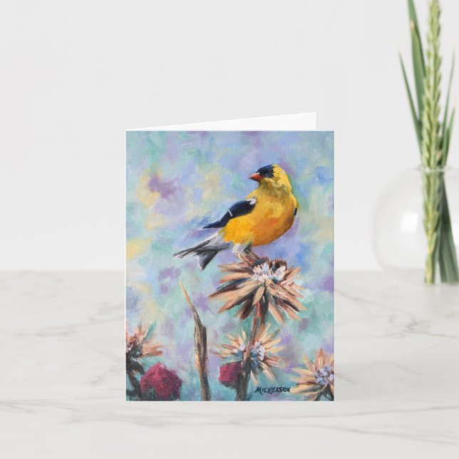 Tarjeta Goldfinch Bird Bella Artes en todas las ocasiones (Anverso)