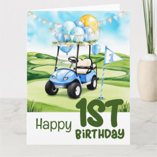 Tarjeta Golf 1 cumpleaños golfista de un año