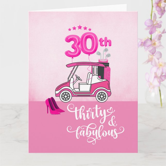 Tarjeta Golf 30 Aniversario de la temática de la mujer de  (Orquídea)