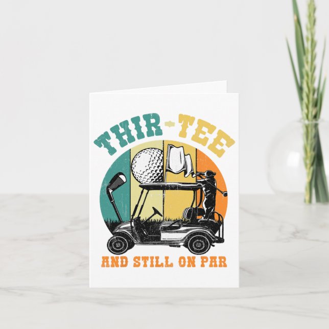 Tarjeta Golf 30 Años Treinta Todavía En Par Funny 30 Años (Anverso)