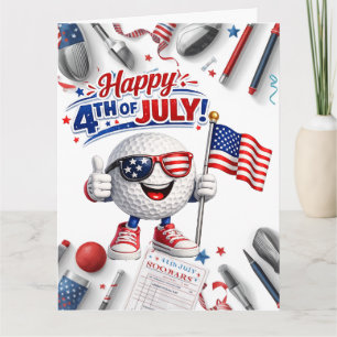 Tarjeta Golf 4 de julio Día de la Independencia