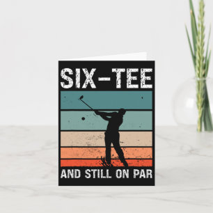Tarjeta Golf 60th Birthday Party Six-Tee Y Sigue En Par