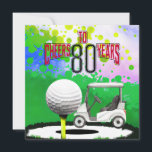 Tarjeta Golf 80 cumpleaños con bola de golf para golfistas<br><div class="desc">Celebra el cumpleaños 80 de alguien con esta tarjeta especial de saludo relacionada con el golf. La tarjeta presenta un diseño vibrante con una bola de golf, ideal para los amantes del golf. Es una gran manera de mostrar su amor y aprecio por la pasión del celebrante del cumpleaños por...</div>