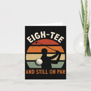 Tarjeta Golf 80th Birthday Party Eigh-tee Y Sigue En Par