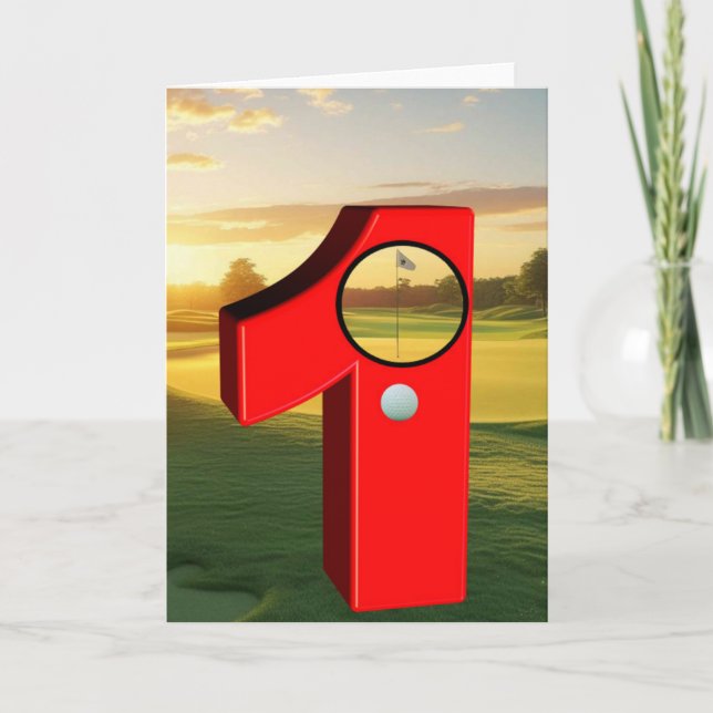 Tarjeta Golf. Agujero en uno. (Anverso)