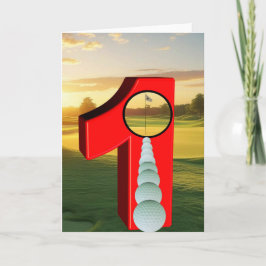 Tarjeta Golf. Agujero en uno.