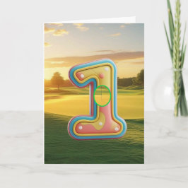 Tarjeta Golf. Agujero en uno.