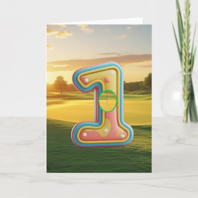 Tarjeta Golf. Agujero en uno. (Anverso)