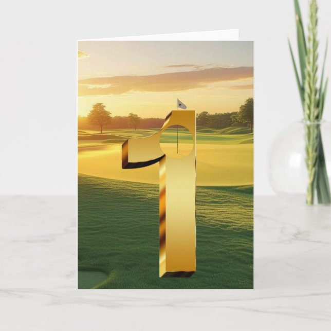 Tarjeta Golf. Agujero en uno. (Anverso)