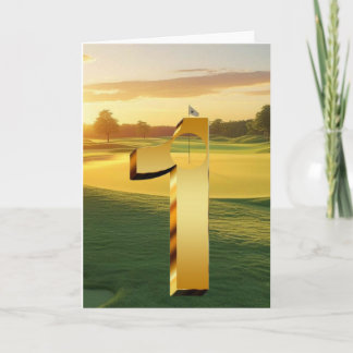 Tarjeta Golf. Agujero en uno.