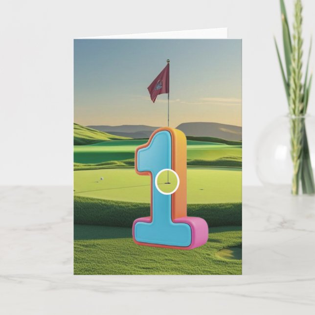 Tarjeta Golf. Agujero en uno. (Anverso)