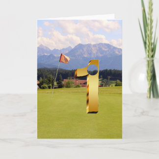 Tarjeta Golf. Agujero en uno.