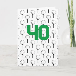 Tarjeta Golf Ball Tee Happy Birthday AGE Sports Modern