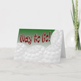 Tarjeta Golf - ¡Camino a seguir! ¡Felicidades! ¡Increíble!