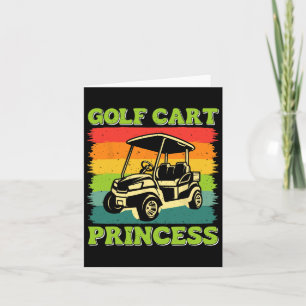 Tarjeta Golf Cart Princess Golf Sports Player Lover Golfer